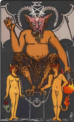 Tarotkarte Der Teufel aus dem Rider-Waite-Deck