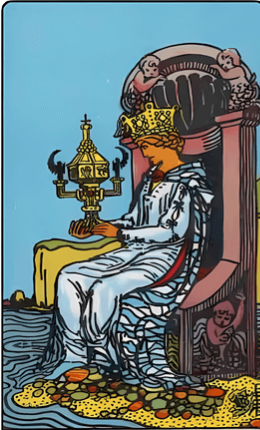 Tarotkortet Dronning af bægre fra Rider-Waite-sættet