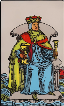 Tarotkortet Kong af bægre fra Rider-Waite-sættet